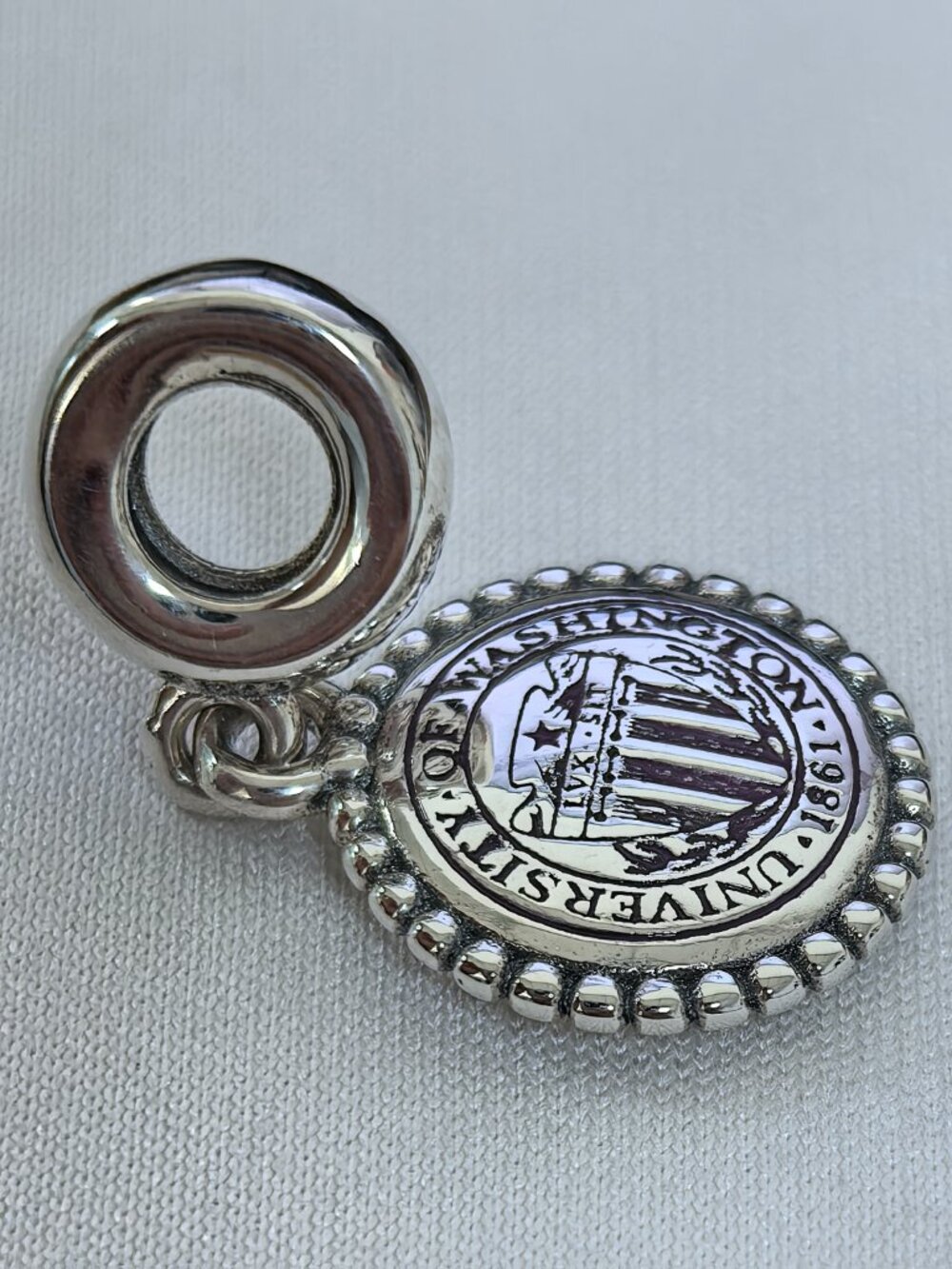 Pandora University Of Washington Charm Pendant, S925 Silver Jewelry View 3